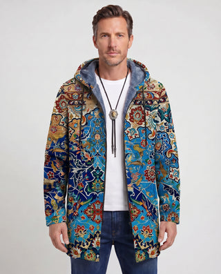Cardigan polaire à capuche pour hommes | Bicolore