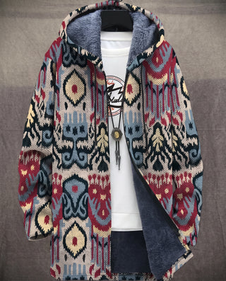 Cardigan polaire à capuche pour hommes | Bicolore
