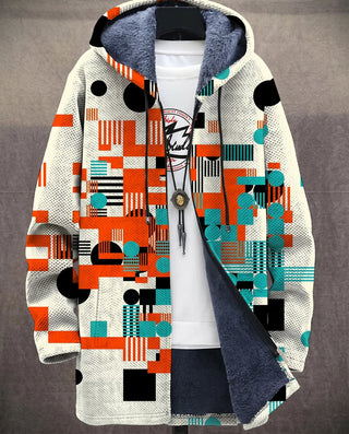 Cardigan polaire à capuche pour hommes | Bicolore