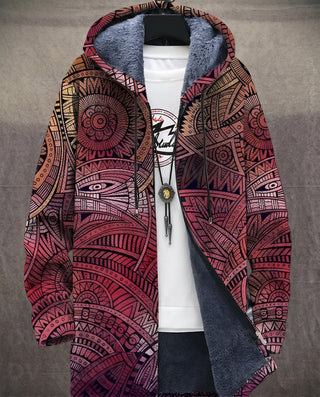 Cardigan polaire à capuche pour hommes | Bicolore