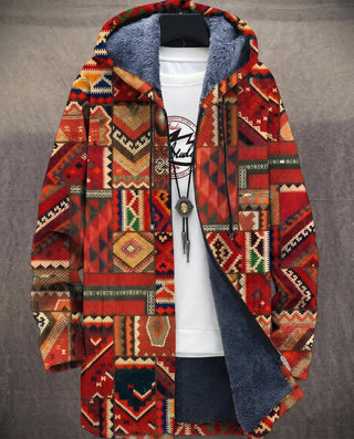 Cardigan polaire à capuche pour hommes | Bicolore