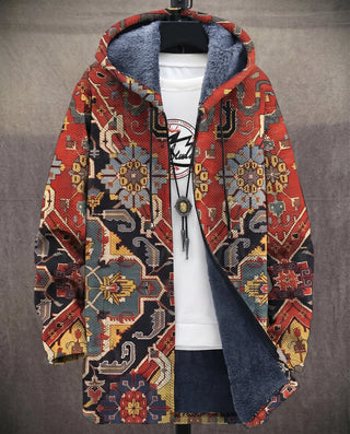 Cardigan polaire à capuche pour hommes | Bicolore