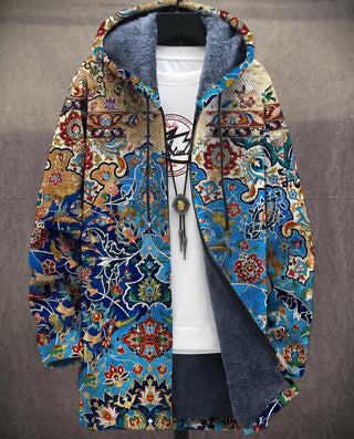 Cardigan polaire à capuche pour hommes | Bicolore