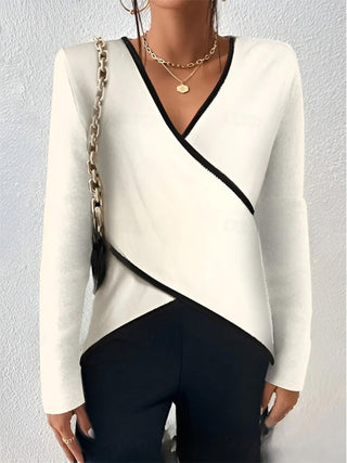 Women's wrap blouse | tied in front
