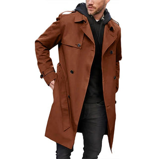 Men's Winter Trench Coat | Long & Waist Belt