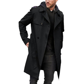 Men's Winter Trench Coat | Long & Waist Belt