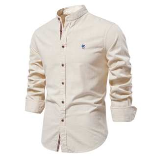 Men's shirt with stand-up collar | Long sleeves