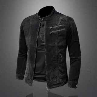 Men's stand-up collar jacket | With zipper