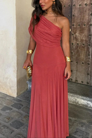 Robe élégante pour femmes, épaules dénudées | Maxi