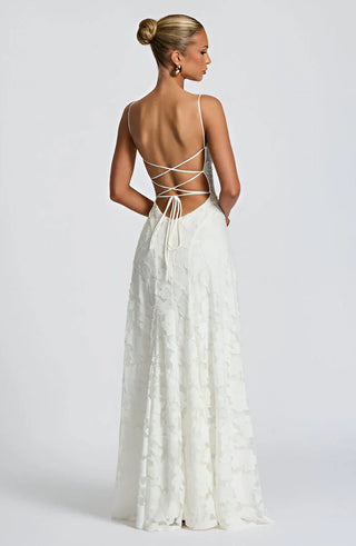 Robe de mariée pour femmes à bretelles spaghetti | Maxi