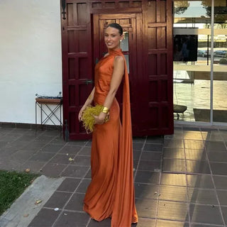 Robe de soirée asymétrique pour femme | Maxi