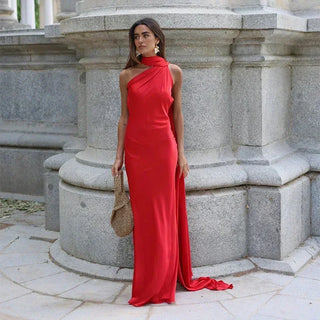 Robe de soirée asymétrique pour femme | Maxi