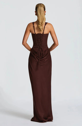 Robe de soirée pour femmes à décolleté carré | Maxi