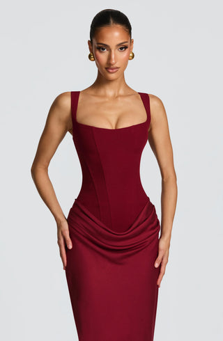 Robe de soirée pour femmes à décolleté carré | Maxi
