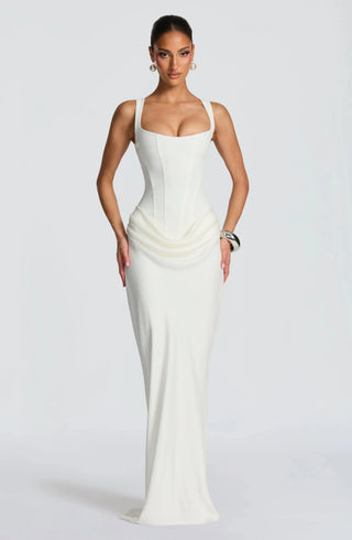Robe de soirée pour femmes à décolleté carré | Maxi