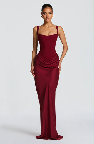 Robe de soirée pour femmes à décolleté carré | Maxi