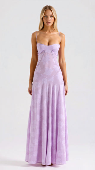 Women's evening dress with spaghetti straps | Maxi