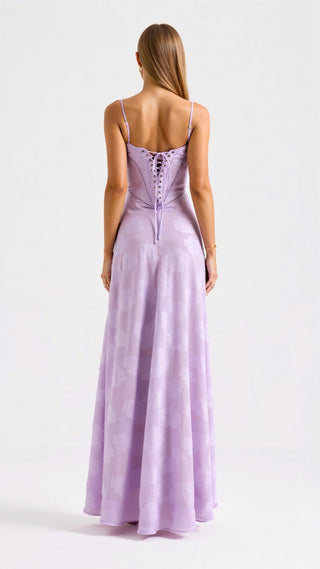 Women's evening dress with spaghetti straps | Maxi