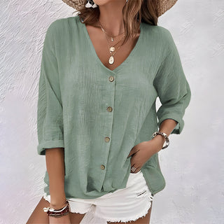 Damska bluzka z dekoltem w serek | lato