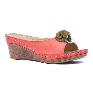 Sandales compensées femme à motif floral | Plateforme