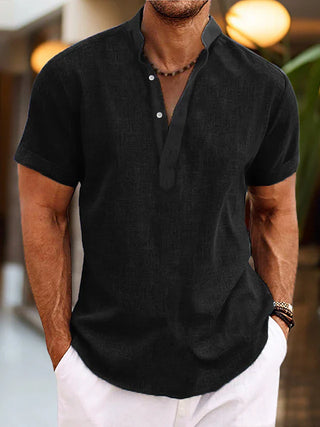 Men's Casual Summer Henley Shirt | Short Sleeve