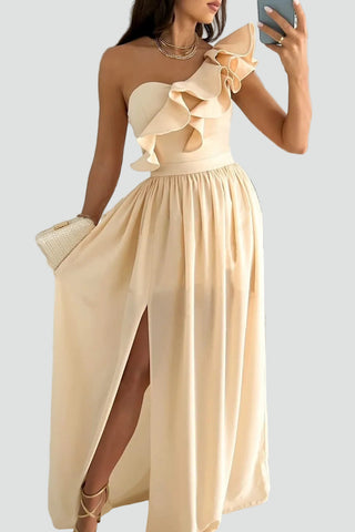 Robe de soirée asymétrique femme | Maxi
