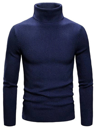 Herren Rippstrick Pullover | Rollkragen
