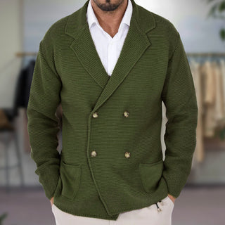 Men's Double-Breasted Blazer | In Knit Style