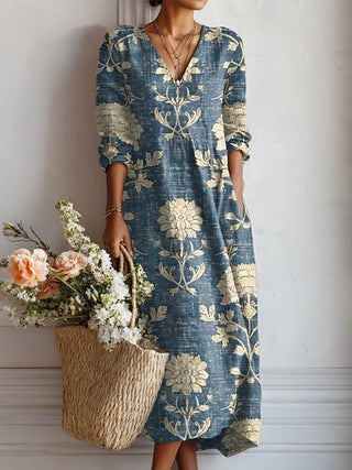Robe d'été pour femme à motif floral | Maxi