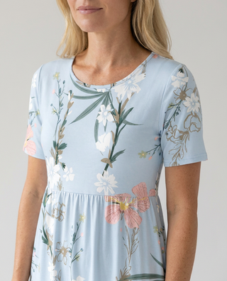 Damen Sommerkleid mit Blumenmuster | Midi