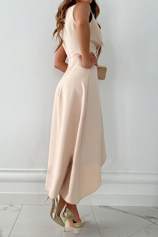 Damen Kleid für Hochzeitsgäste mit V-Ausschnitt | Midi
