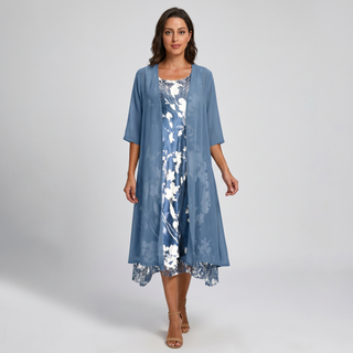 Vestido de verano para mujer de varias capas | Midi