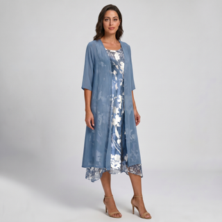 Vestido de verano para mujer de varias capas | Midi